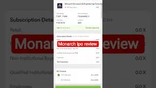 Monarch surveyors engeneering consultants ipo review #ipo #ipolisting #ipogmp #stockmarket #shorts