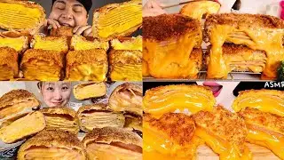 🧀Cheese millefeuille ham katsu│ASMR food,Cheese mukbang compilation.
