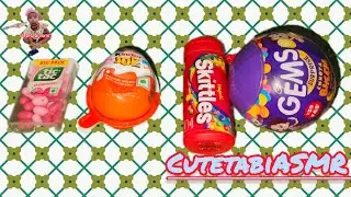 Satisfying video Asmr lollipops candy unboxing video Asmr opening video and chocolate gummy candy