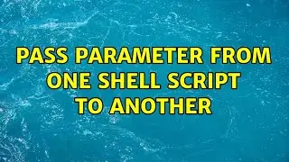 Pass parameter from one shell script to another (2 Solutions!!)