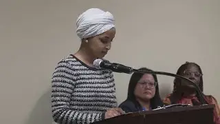 Man arrested after spraying unknown substance on Rep. Ilhan Omar at Minneapolis town hall