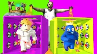 Mystery Button Box Challenge With Roblox Rainbow Friends Escape Room Challenge With Hulk Granny