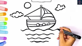 How To Draw a Boat| Easy Step By Step Tutorial