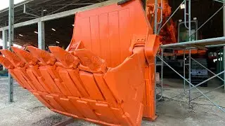 พาดูรถขุดตักเสยขนาดยักษ์ ใหญ่จริงๆ HITACHI EX700-2 ขายถูก โทร 061-8044186