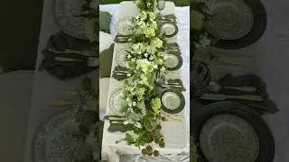 Dill Green Picnic-style Wedding Reception
