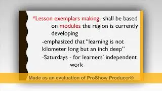 Design & Principles of IDEA Exemplar   (What I have grasped?