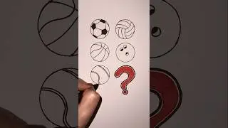 how to draw 6 types of ball 😳😱 #art #drawing #ball #shorts #viralshorts