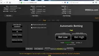 FAUCET DOGECOIN 999DICE M&eacute;thode pour multiplier vos dgc.