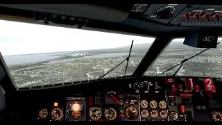 727-200 Cockpit Landing Luis Mu&ntilde;oz Mar&iacute;n International Airport