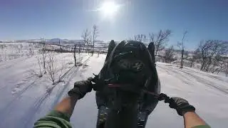 ski doo summit 550f in the Norwegian mountains.