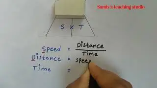 Easy tips to find formula for speed, distance,time