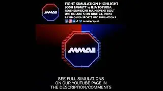 UFC on ABC 5 Emmett vs Topuria Featherweight Fight Simulation Highlight 🇺🇸🇬🇪👊🎮 #shorts