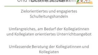 Ergebnis der Schulinspektion am VKK