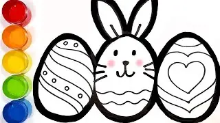 Easter egg drawing and coloring for preschoolers, draw Easter egg step by step, #drawing tutorial