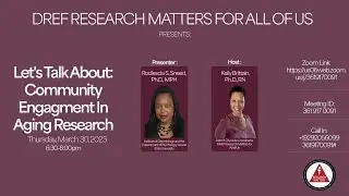 Let's Talk About Community Engagement in Aging Research
