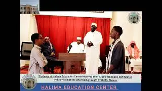 Halima Education Center Student Receives Arabic Language Certificate