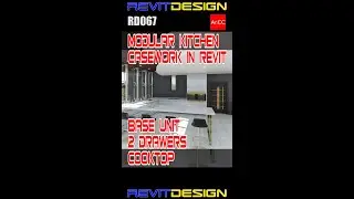 Revit Casework 2 Drawers Cooktop #Shorts