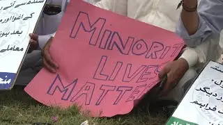 Pakistan protest demanding equal rights for minorites