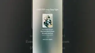 ENHYPEN song Sleep Tight English translation.