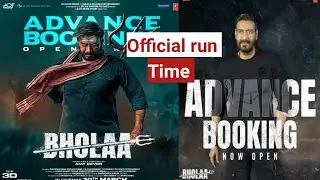 Bholaa movie advance booking update//Bholaa movie official run time.Ajay Devgan