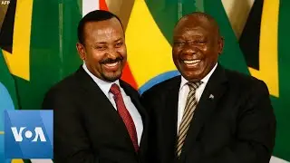 South Africa's Ramaphosa Welcomes Ethiopian Prime Minister Abiy Ahmed in Pretoria
