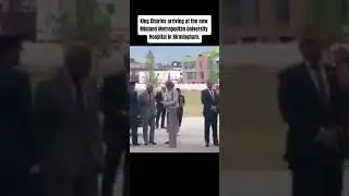 King Charles arriving at the new Midland Metropolitan University Hospital in Birmingham.