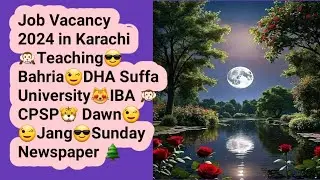 Job Vacancy 2024 in Karachi-Teaching- Bahria-DHA Suffa University-IBA -CPSP- Dawn- Jang- Sunday