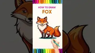 Cute Fox Drawing in 30 Seconds 🦊✨ | Easy for Everyone #Shorts #CartoonFox #QuickSketch #AnimalArt