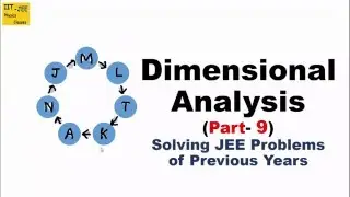 Dimensional Analysis (Part-9) : Solving JEE Problems Step by Step, IIT-JEE physics classes