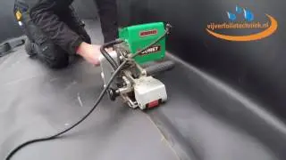 Vijverfolie Lassen bij Peter de Heijde in Den Hout, door: vijverolietechniek.nl