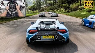Lamborghini Huracan Tecnica VS Supercars - Forza Horizon 5 | Logitech G923 Steering Wheel
