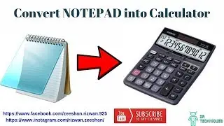 How to make a simple Calculator in Notepad [ZR Techniques] |Just Click|