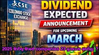 💰CSE Expected 💵Dividends March 2026 📈 | Colombo Stock Exchange Dividend Forecast!