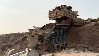 PLAYING With Giant Rocks.ASMR Rock Quarry CRUSHING Oprations primary jaw Crusher in action#asmr