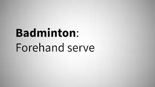 Slag i badminton: forehand serve