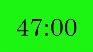 47 Minute Countdown Green Screen (4K 60FPS)