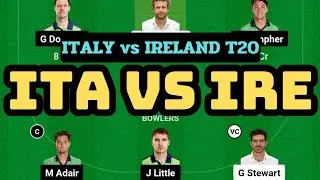 ITALY vs IRELAND T20 Dream11 Prediction|ICC T20 WC Europe Qualifier