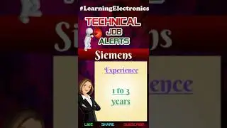 Technical Job Alert |Siemens Job|#LearningElectronics|#Latest Engineering Jobs 2021|#shorts