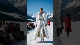 AI Fashion - Ice Queen Struts Her Frosty Empire ❄️👑 #WinterFierce #RunwayRevolution #aifashion #aif