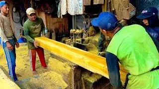 SEE What Happens When The Operator Tries To Saw The EXOTIC Fiber Jackfruit Wood