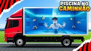 FIZ UMA PISCINA DENTRO DE UM CAMINH&Atilde;O