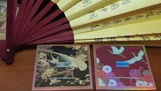 HOJO 9 color eyeshadow box  (pallets 01, 04) review and swatches.