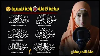 ساعة كاملة🕛 تلاوة القران بصوت منة  الله رمضان🎧 راحة نفسية😌 mennatallah ramadan