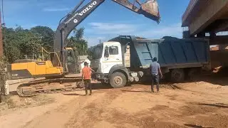 Volvo Excavator Loading Work | Dumper Loading | Road & Bridge Construction Work 2025