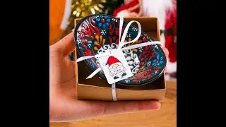 Personalized Christmas Gifts Turkish Cini Bowl, Bohemian New Year Noel Xmas Merry Christmas Gifts