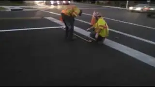Traffic signal Inductive Loop Installation.