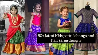 Latest and traditional kids pattu Langa voni designs | Lehanga designs | Half saree designs