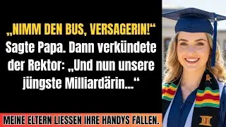 Eltern ließen mich Bus zur Abschlussfeier fahren, Während sie meiner Schwester einen Bentley kauften