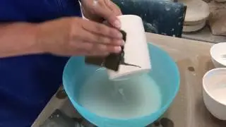Pottery Video: Polishing porcelain agateware