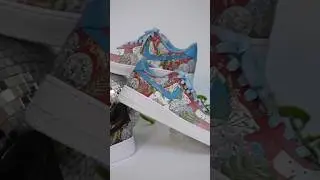painting disco wedding sneakers!!🪩🕺